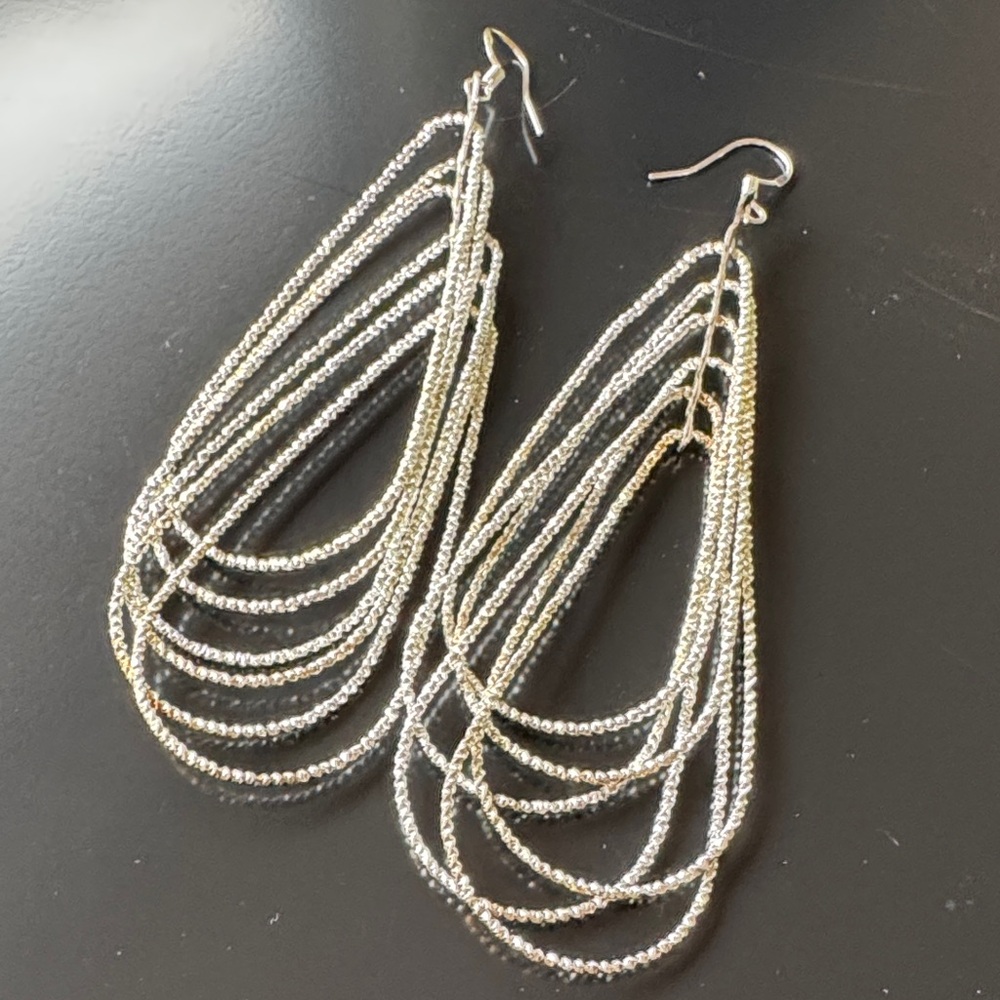 Elegant Silver Teardrop Earrings